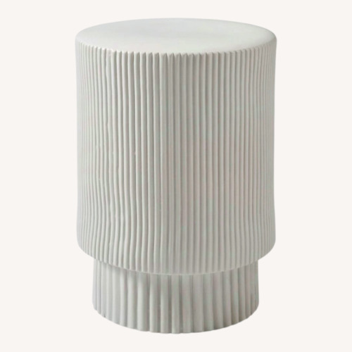 Used West Elm Fluted Ceramic Indoor Side Table for sale on AptDeco