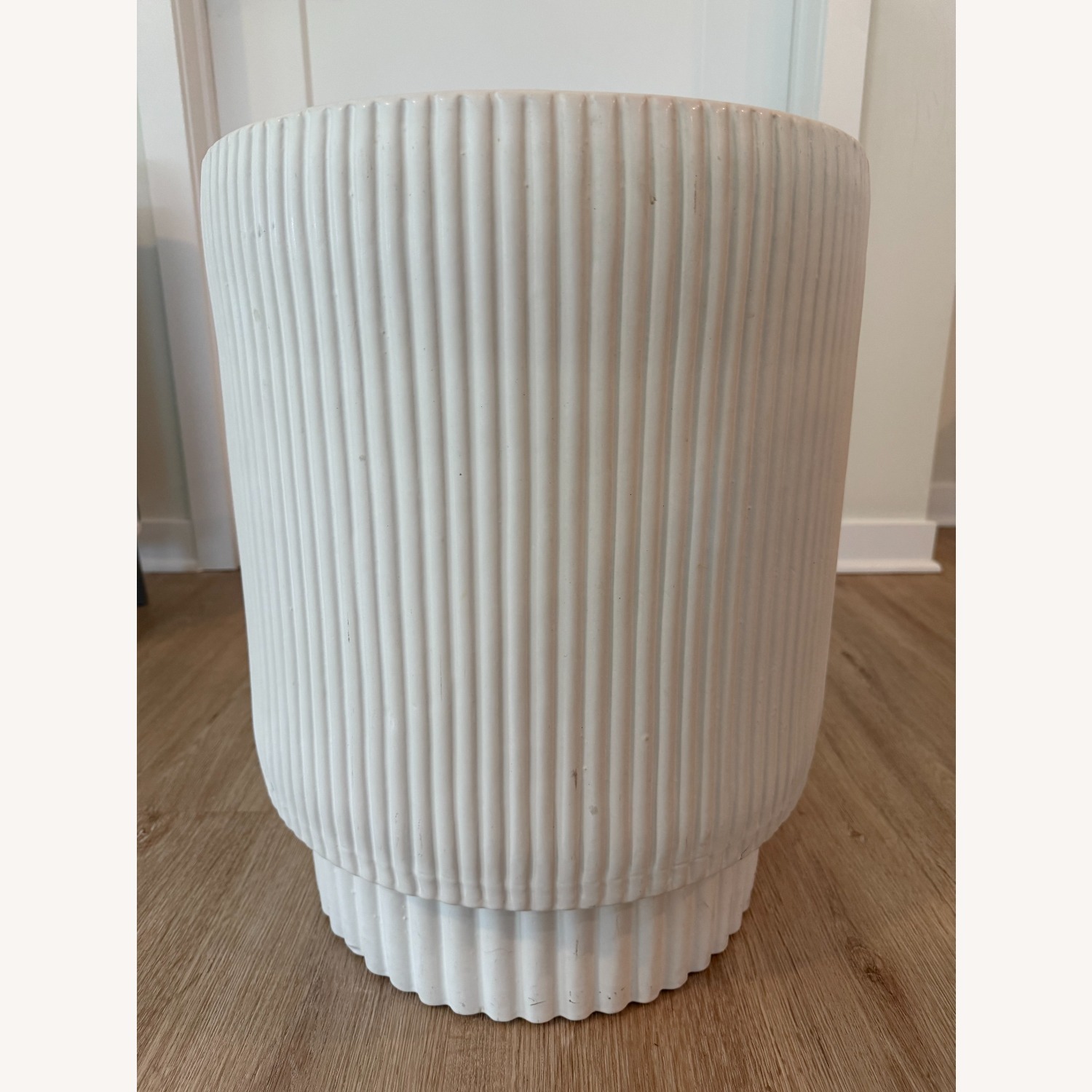 West Elm Fluted Ceramic Indoor Side Table - image-2