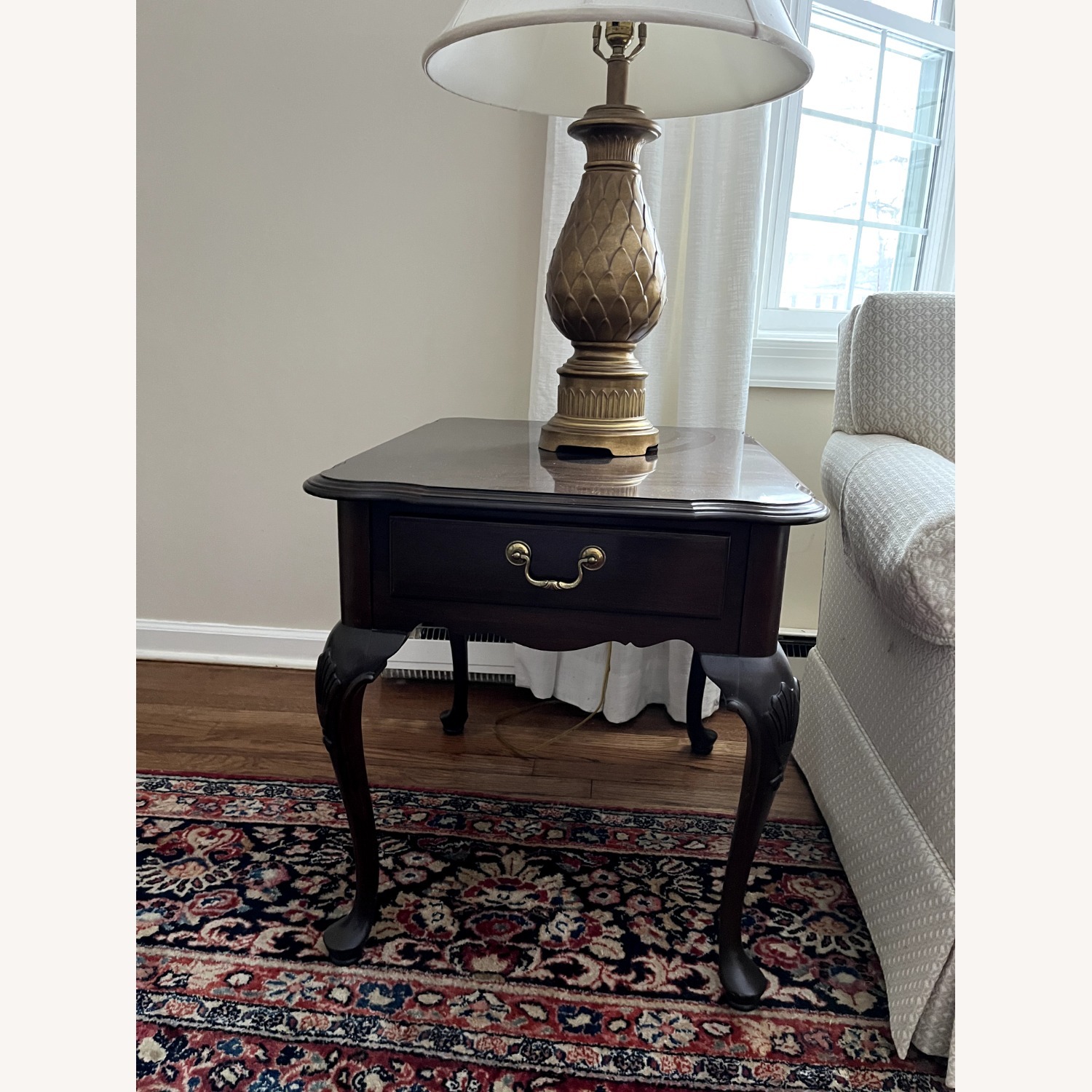 Ethan Allen Dark Brown Wood Side Tables - image-2