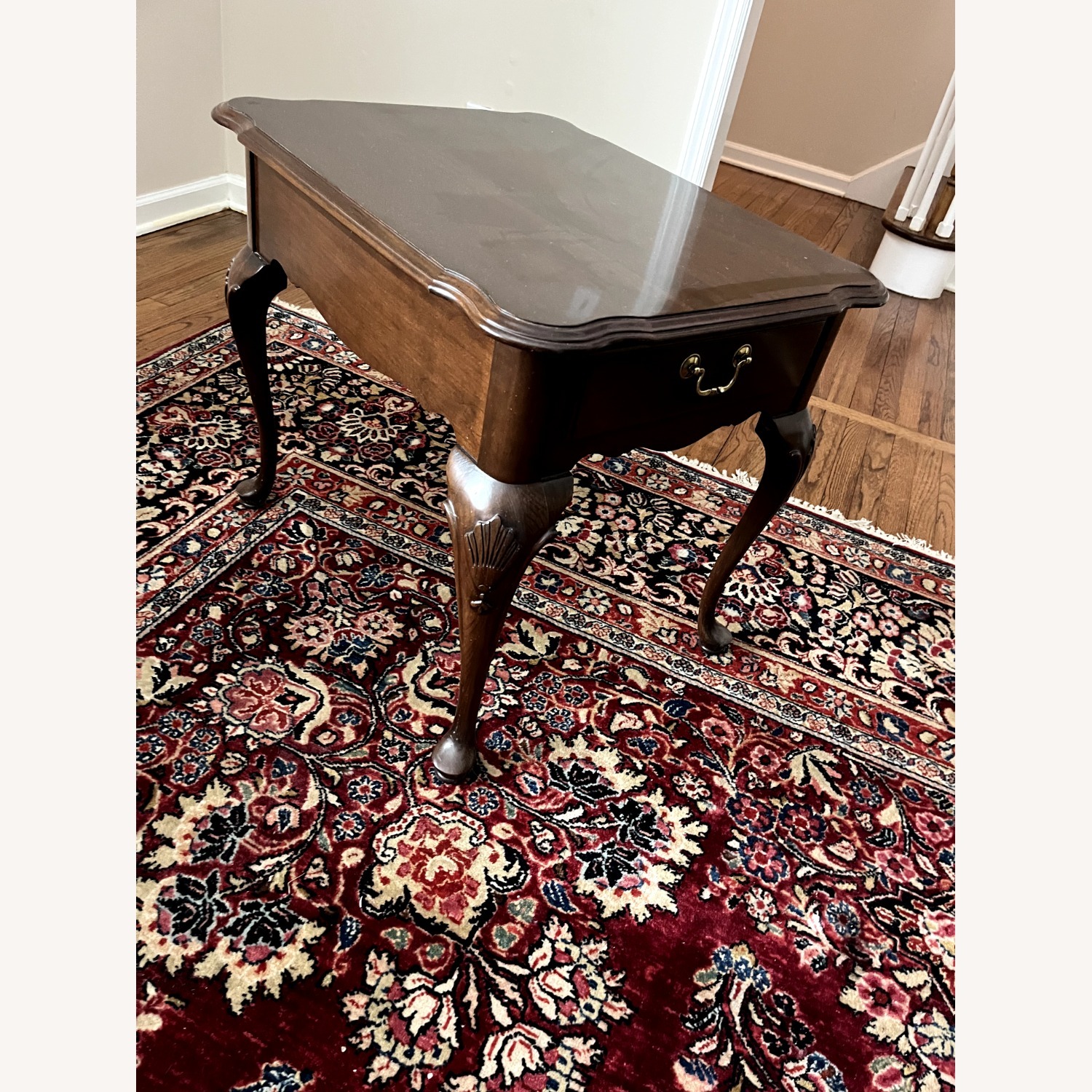 Ethan Allen Dark Brown Wood Side Tables - image-3