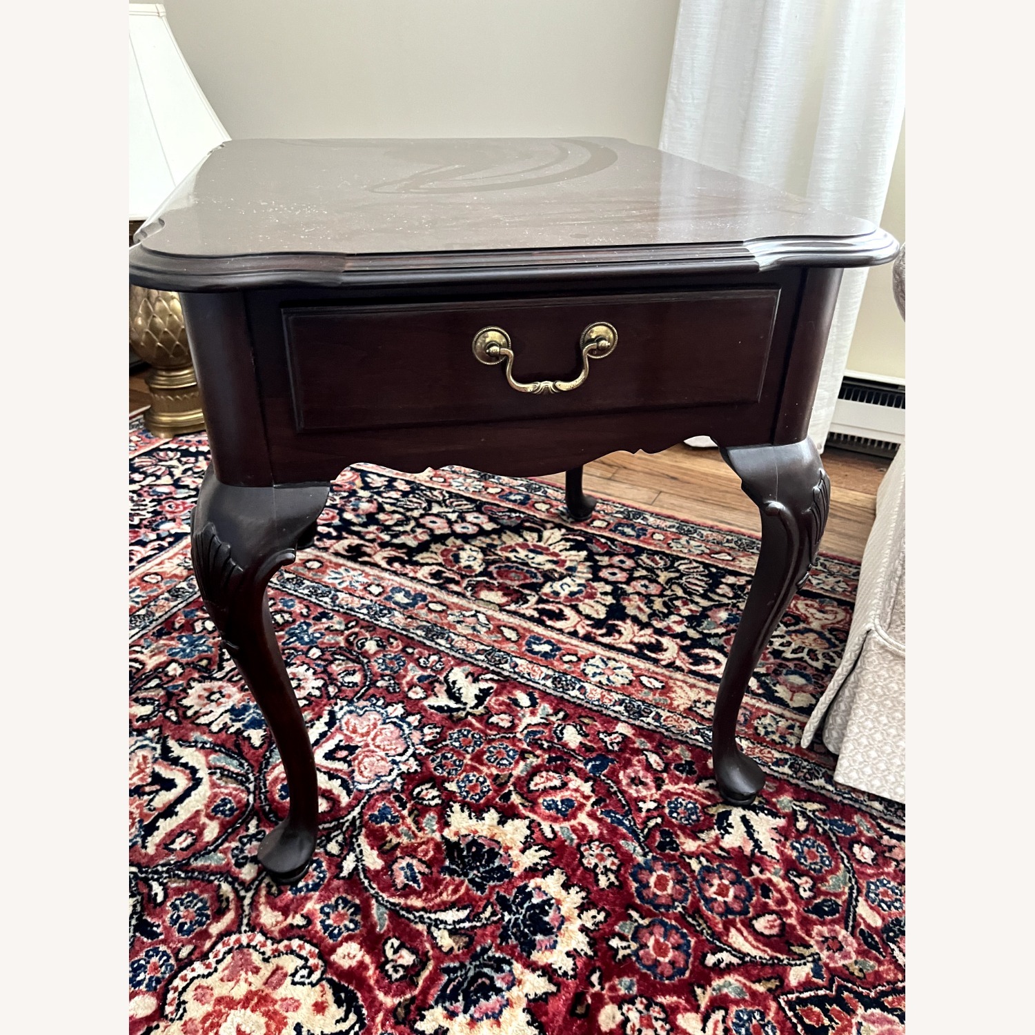 Ethan Allen Dark Brown Wood Side Tables - image-1