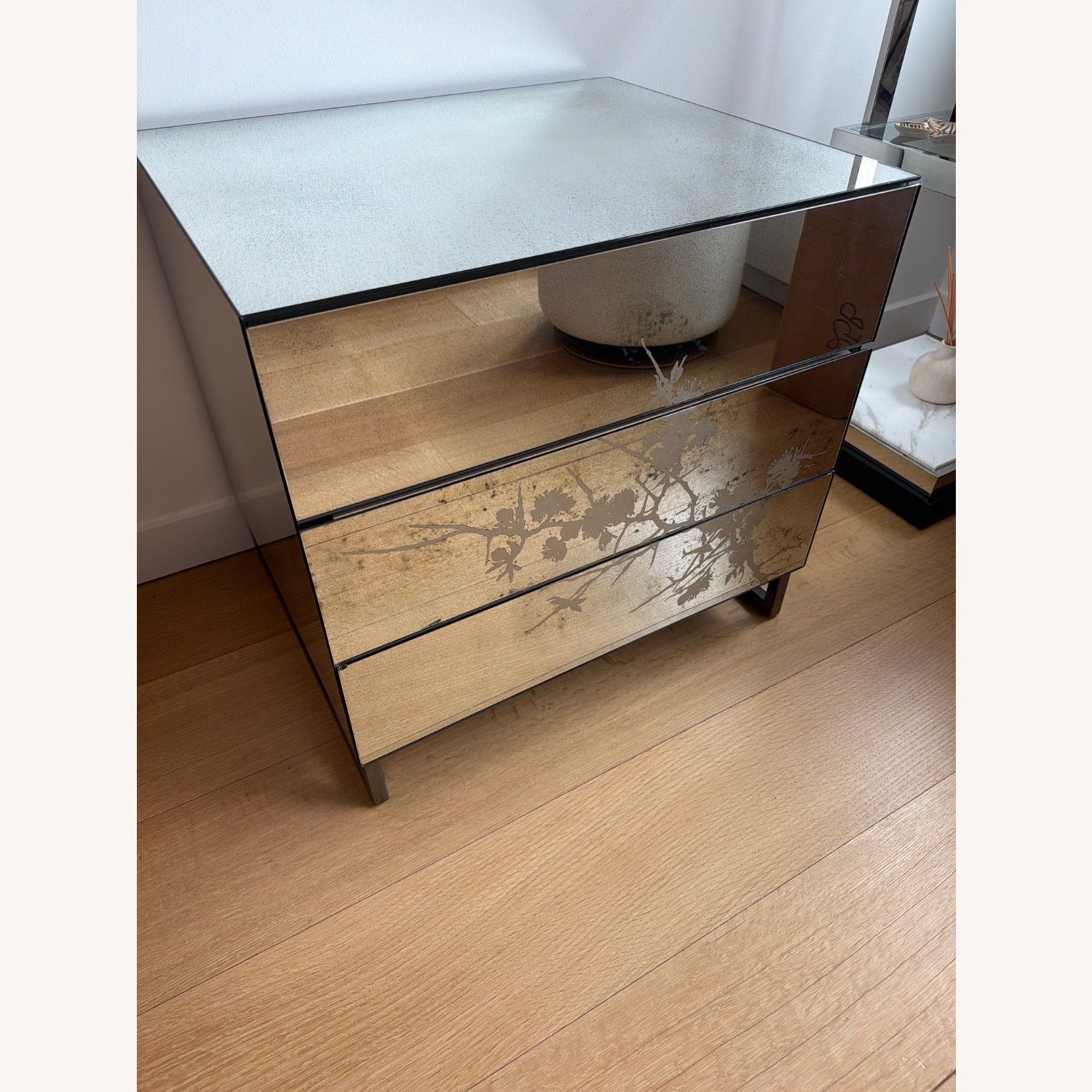 ABC Carpet and Home Mirrored Nightstand - image-1