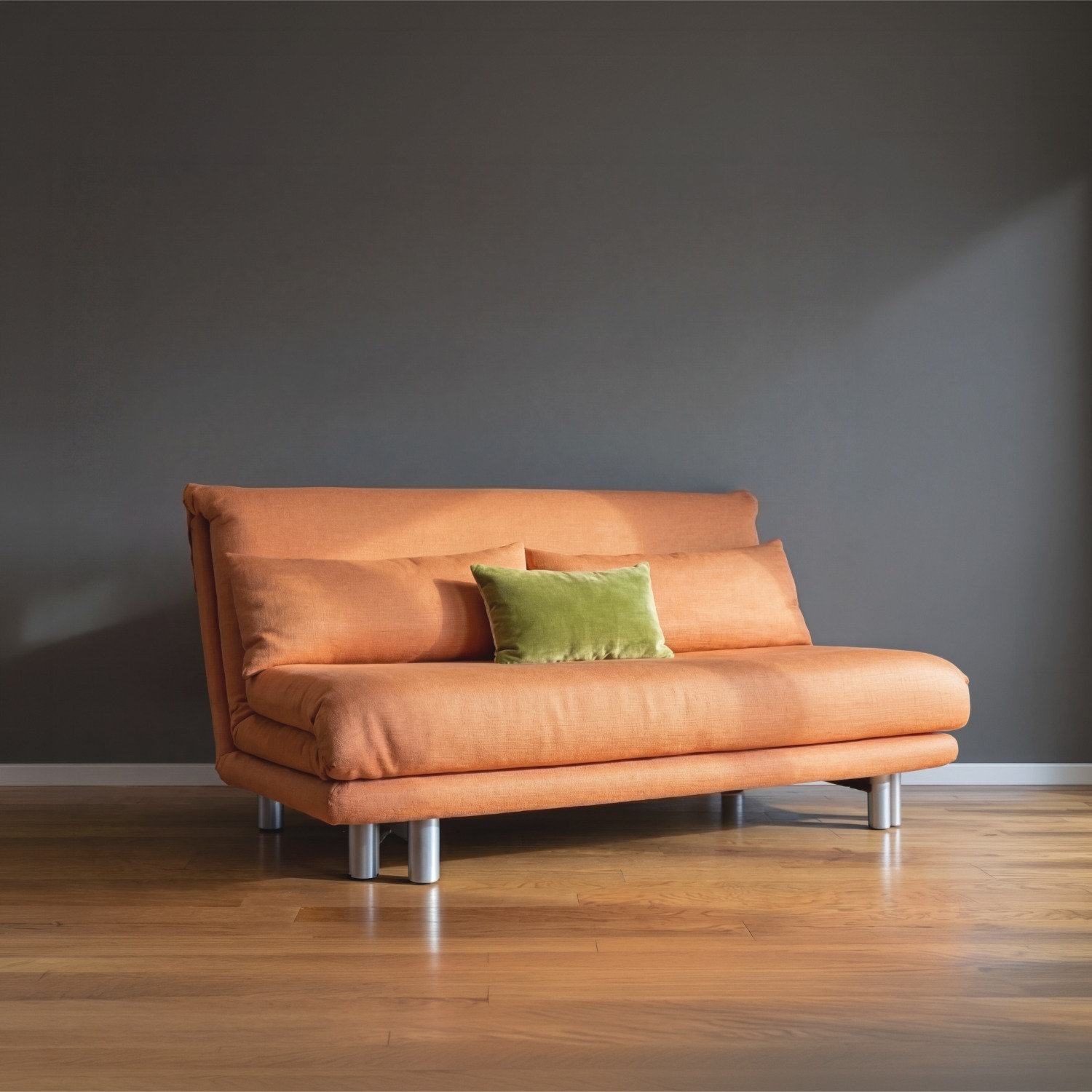 Ligne Roset Multy Orange Fabric Futon - image-1