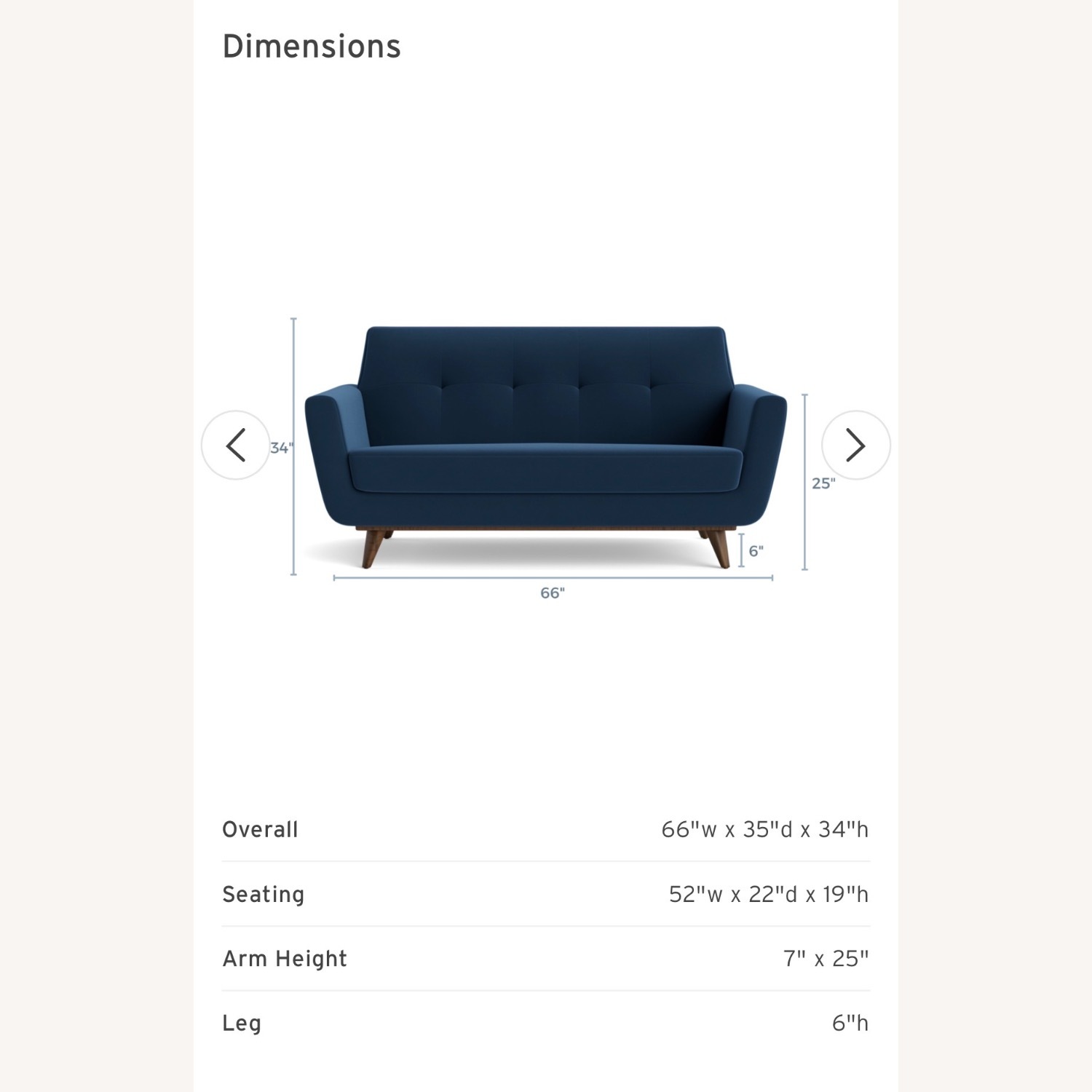 Joybird Blue Hughes Apartment Sofa - image-3