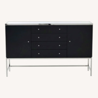 Mitchell Gold + Bob Williams Black Wood Sideboard