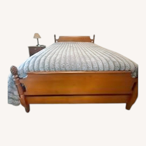 Used Vintage/Antique Maple Wood Bed Frame for sale on AptDeco