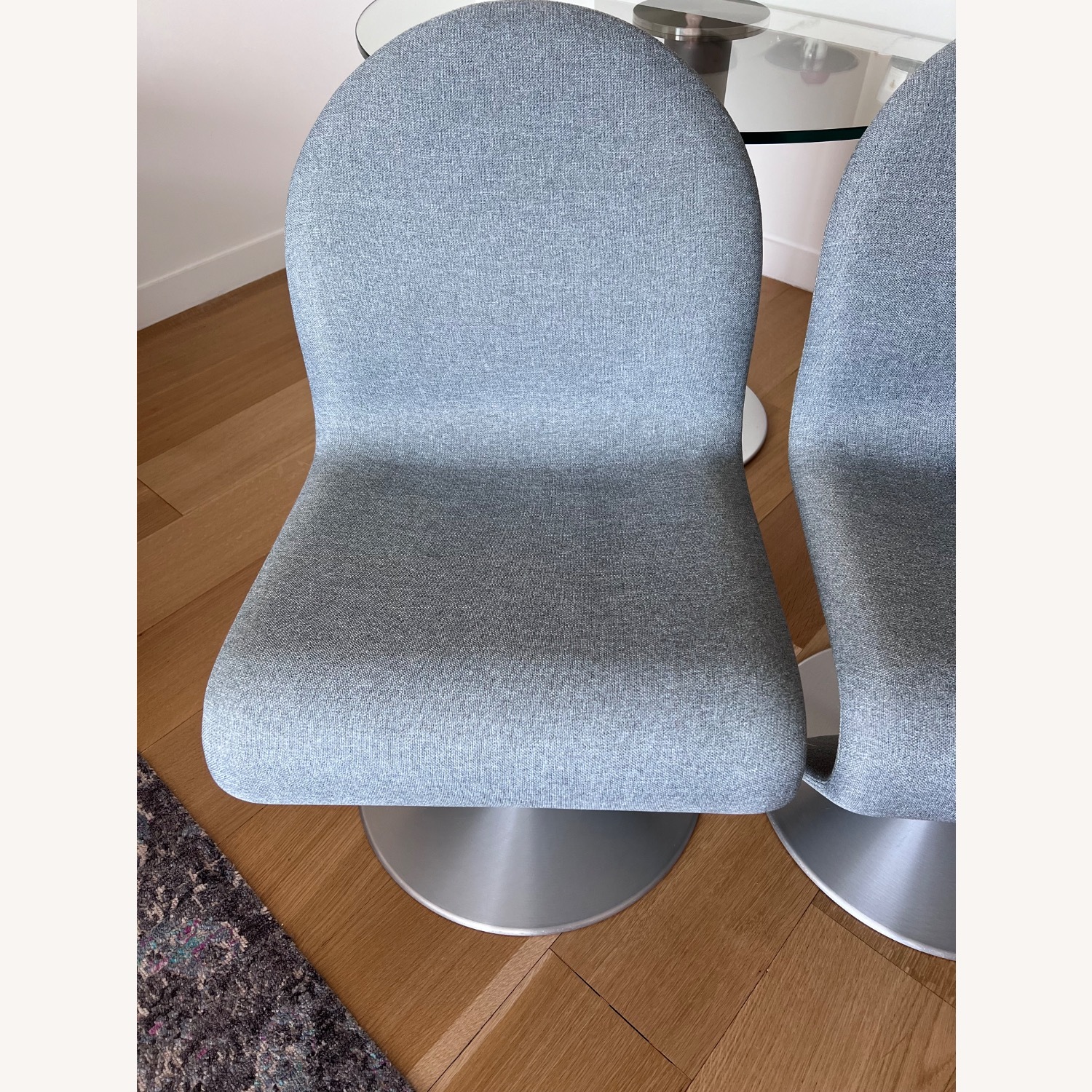 Design Within Reach Verner Panton Light Gray Dining Chairs - image-3