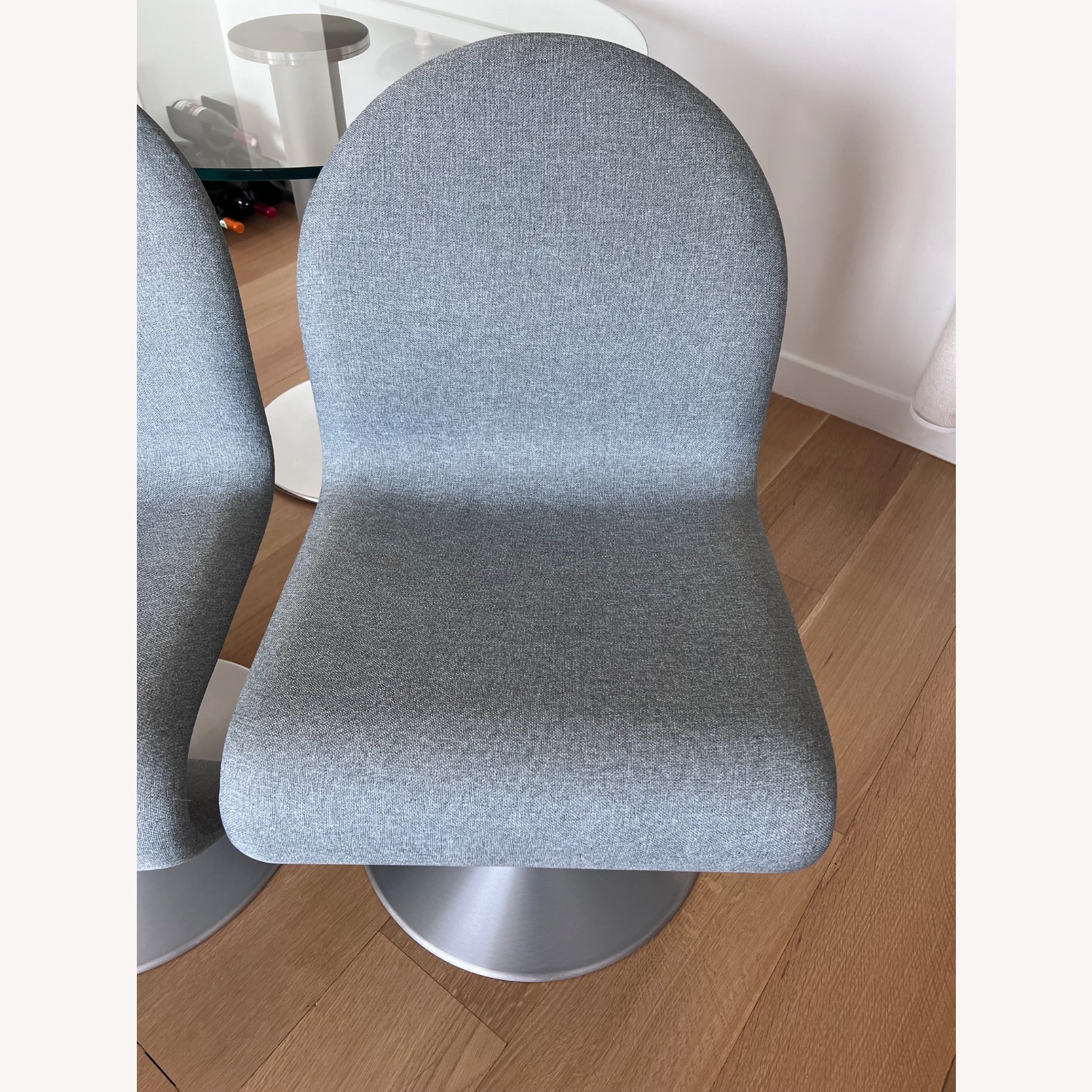 Design Within Reach Verner Panton Light Gray Dining Chairs - image-4