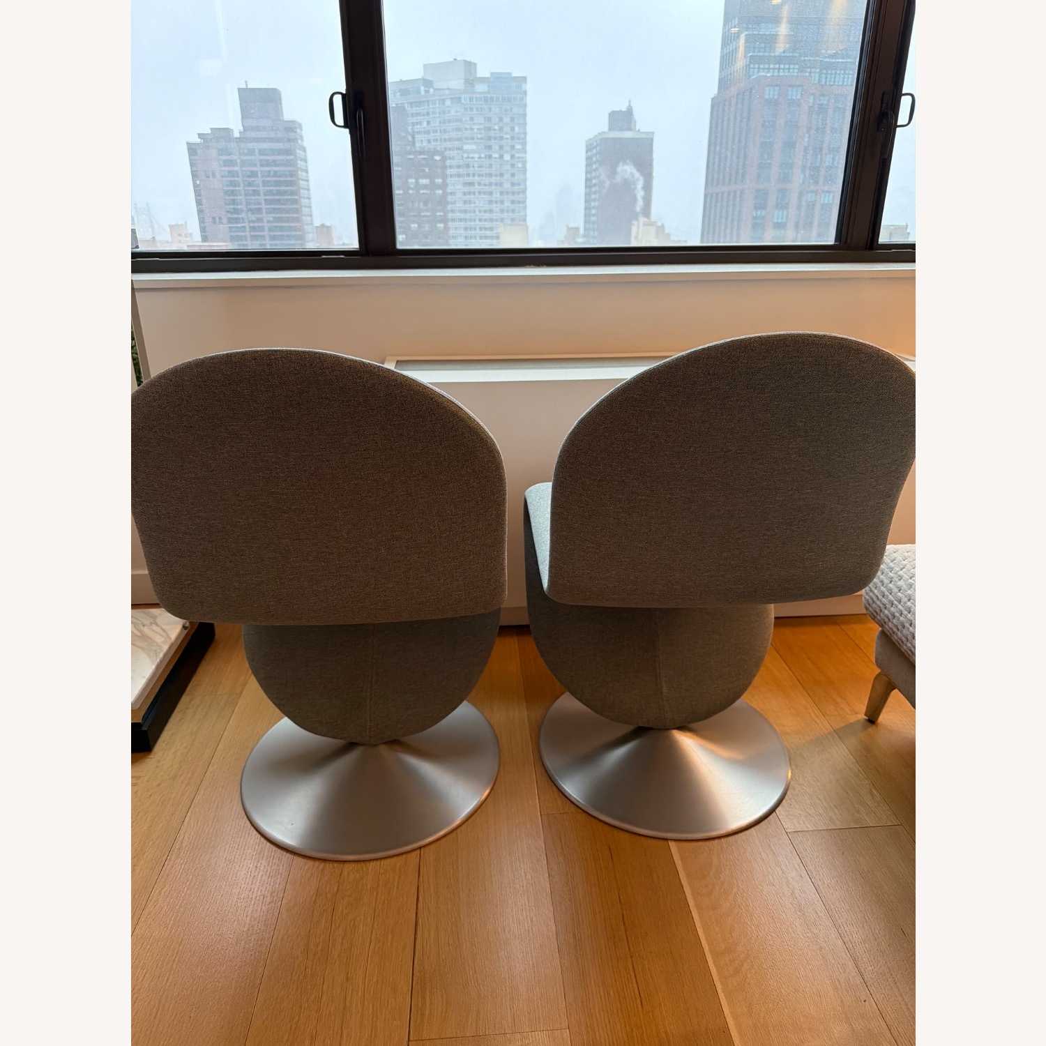 Design Within Reach Verner Panton Light Gray Dining Chairs - image-10