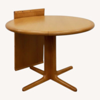 Vintage Mid Century Oak Extendable Dining Table