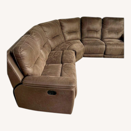 Used Living Spaces Dark Brown 3+ Piece Sectional for sale on AptDeco