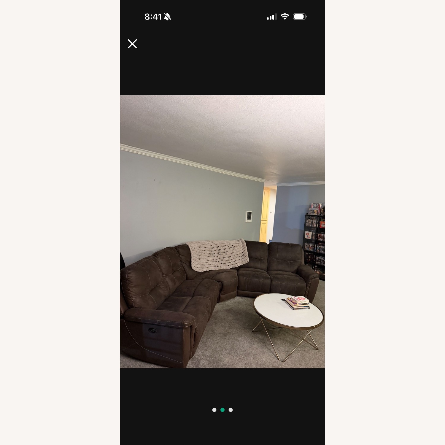 Living Spaces Dark Brown 3+ Piece Sectional - image-3