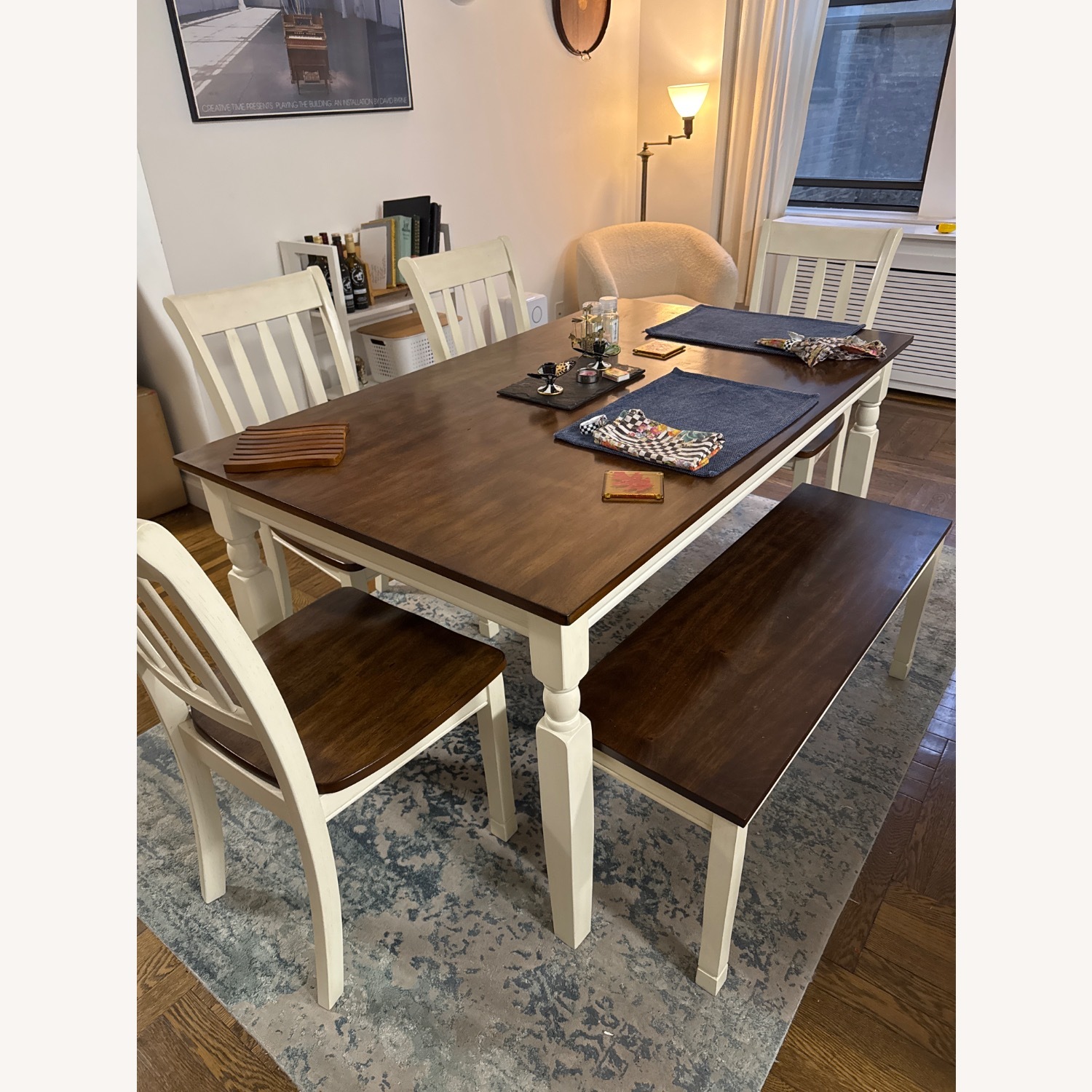 Dark Brown Wood Dining Sets - image-3