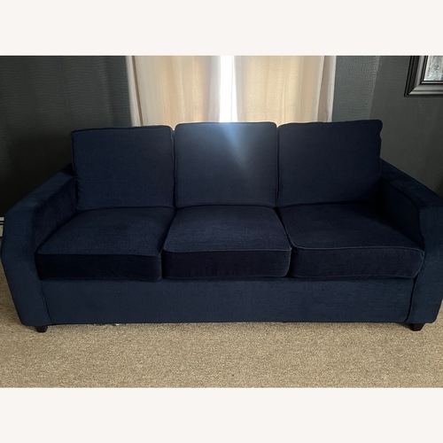 Used Hamilton Beach Brands Blue Fabric Sleeper Sofa for sale on AptDeco