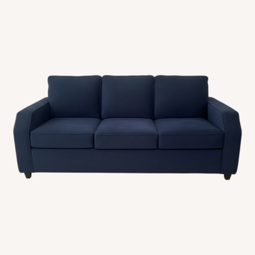 Used Hamilton Beach Brands Blue Fabric Sleeper Sofa for sale on AptDeco
