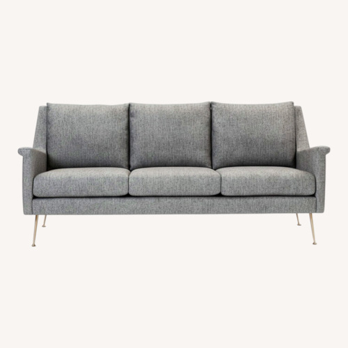 Used West Elm Dark Gray Linen 3+ Seater Sofa for sale on AptDeco