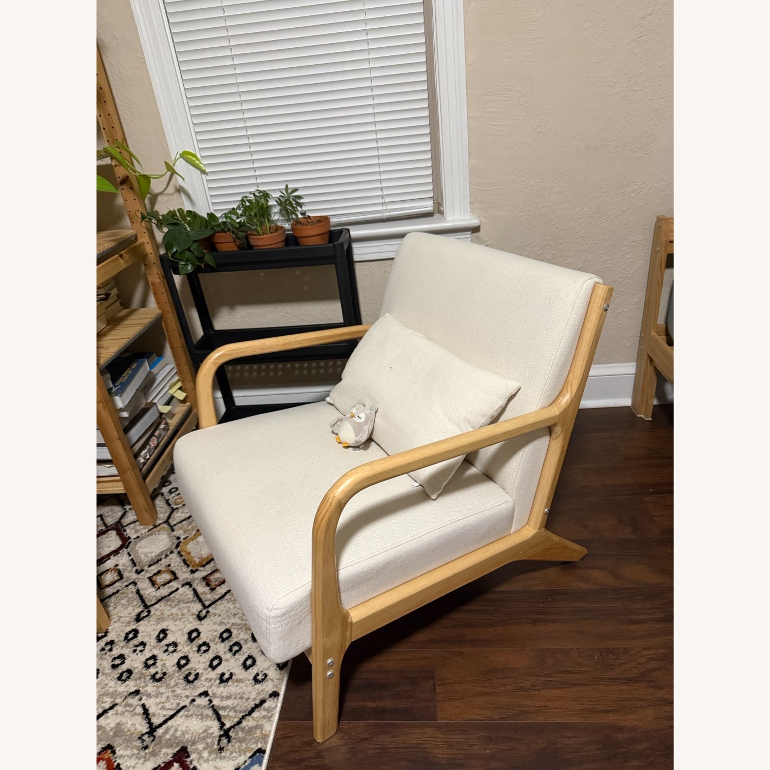 Amazon White Wood Accent Chair - image-2