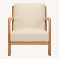 Amazon White Wood Accent Chair