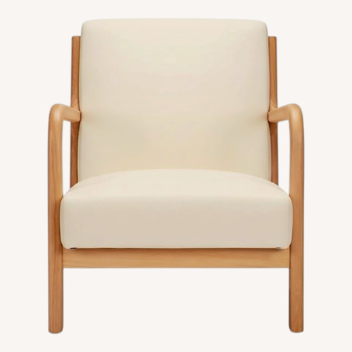 Used Amazon White Wood Accent Chair for sale on AptDeco