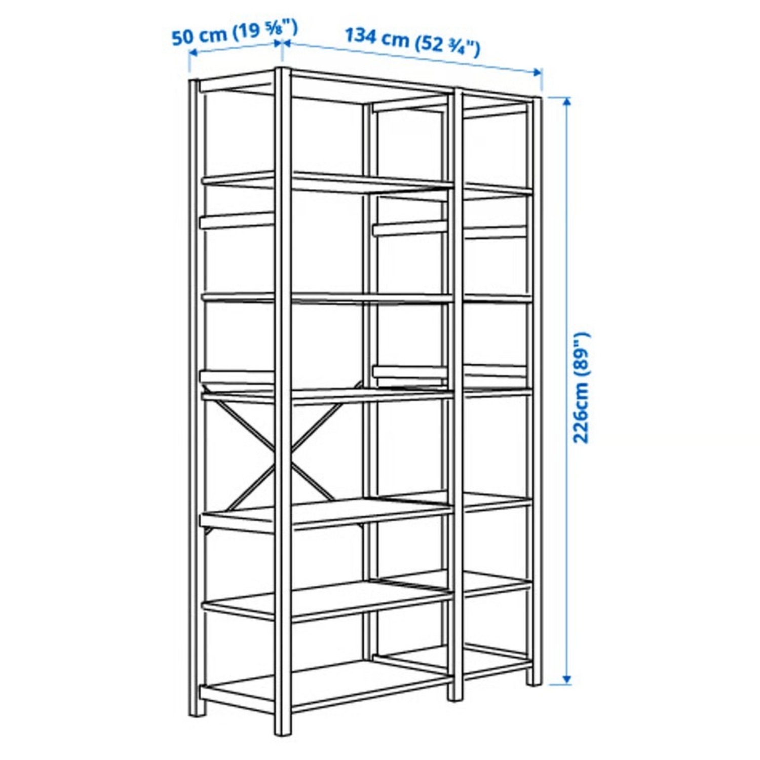 IKEA Ivar Shelving Natural Wood Bookcase - image-4