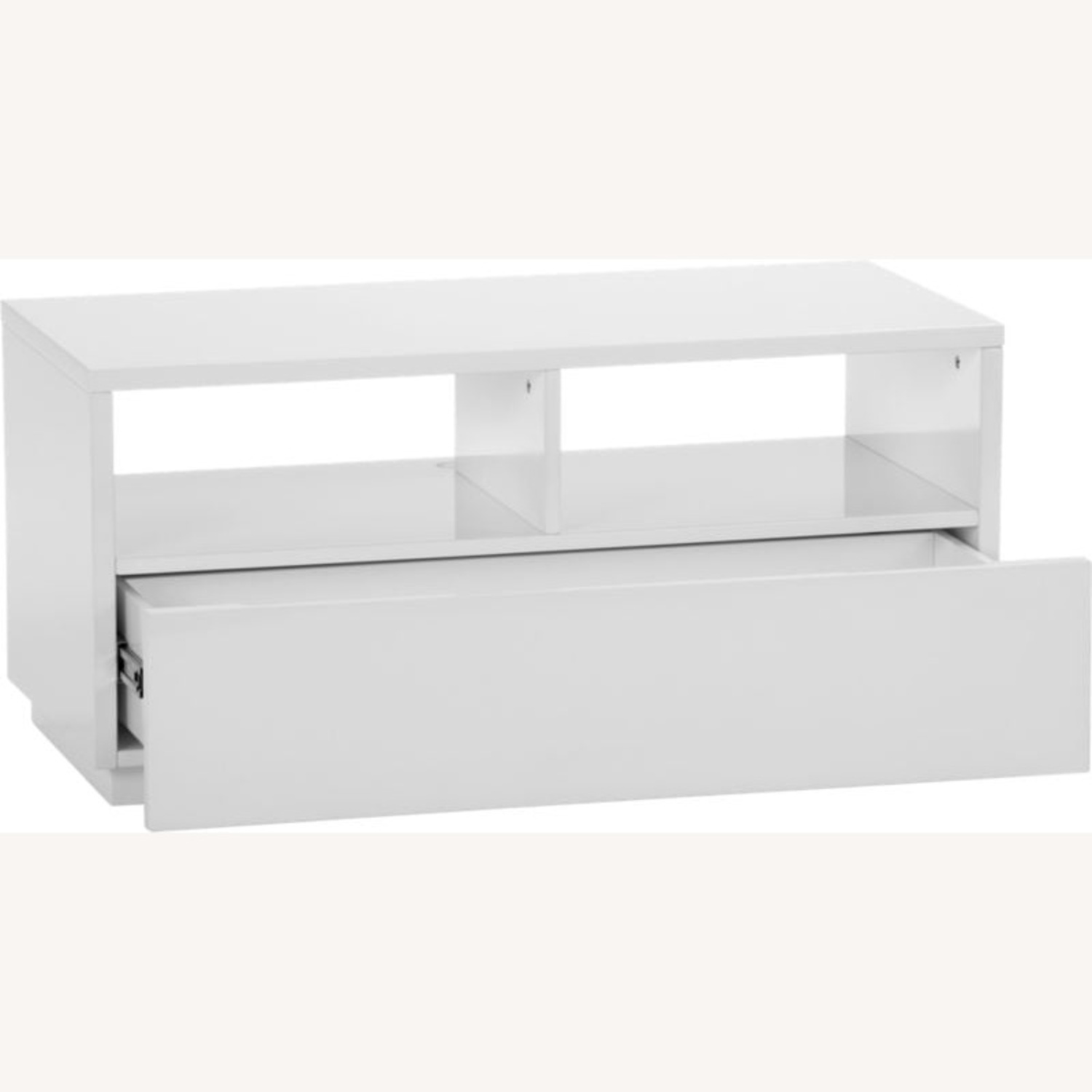 CB2 Chill White Lacquer Media Storage TV Console - image-6