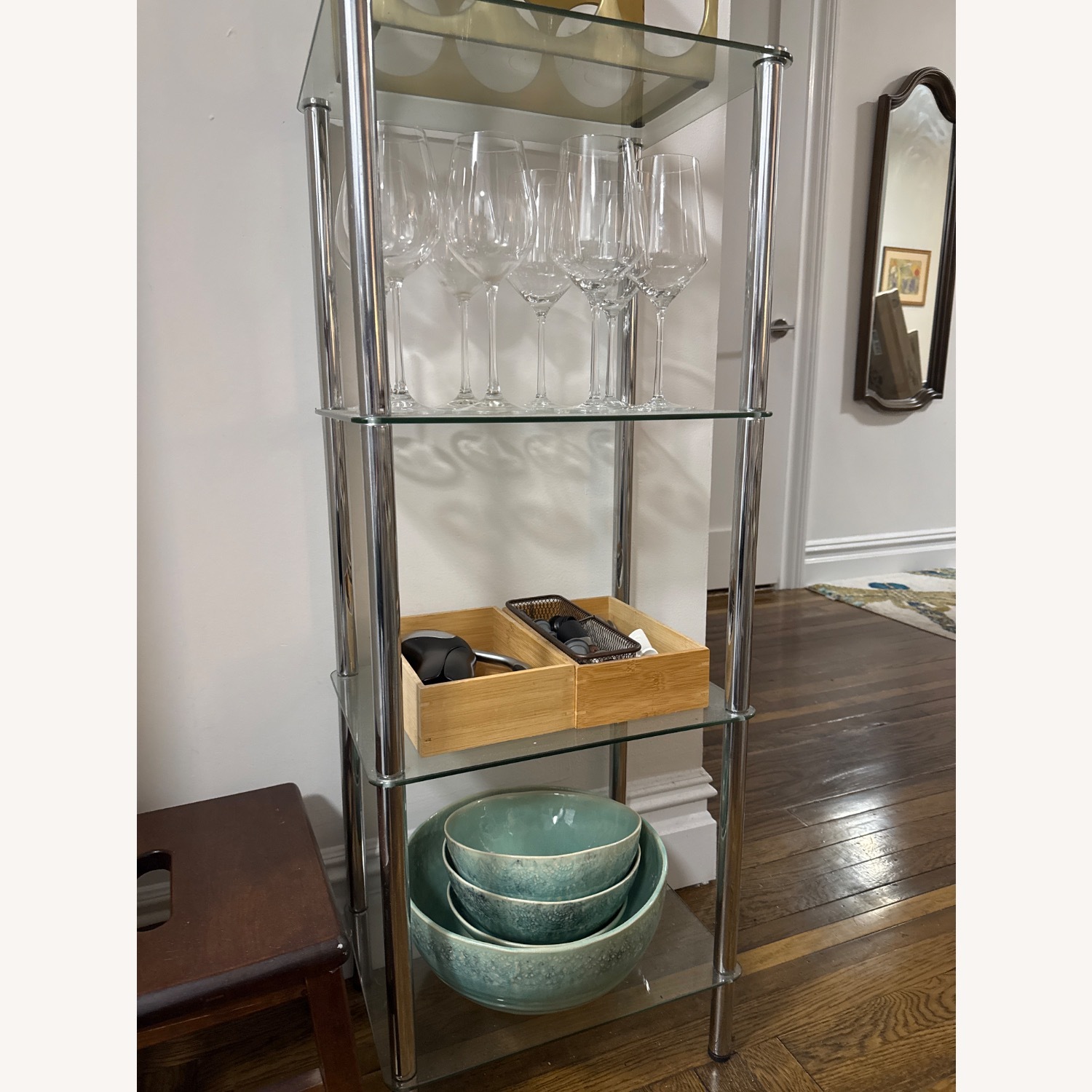 Bed Bath & Beyond Silver Bookcase - image-1