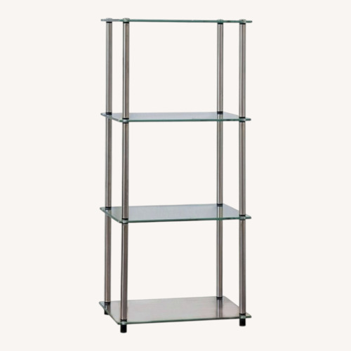 Used Bed Bath & Beyond Silver Bookcase for sale on AptDeco