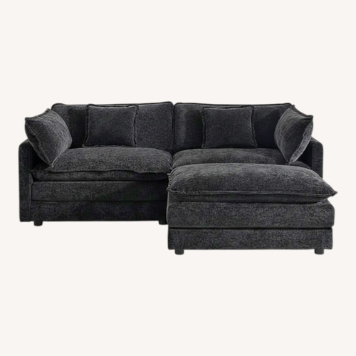 Used Avrilynn Sectional Sofa Black Chenille  85.4”  for sale on AptDeco