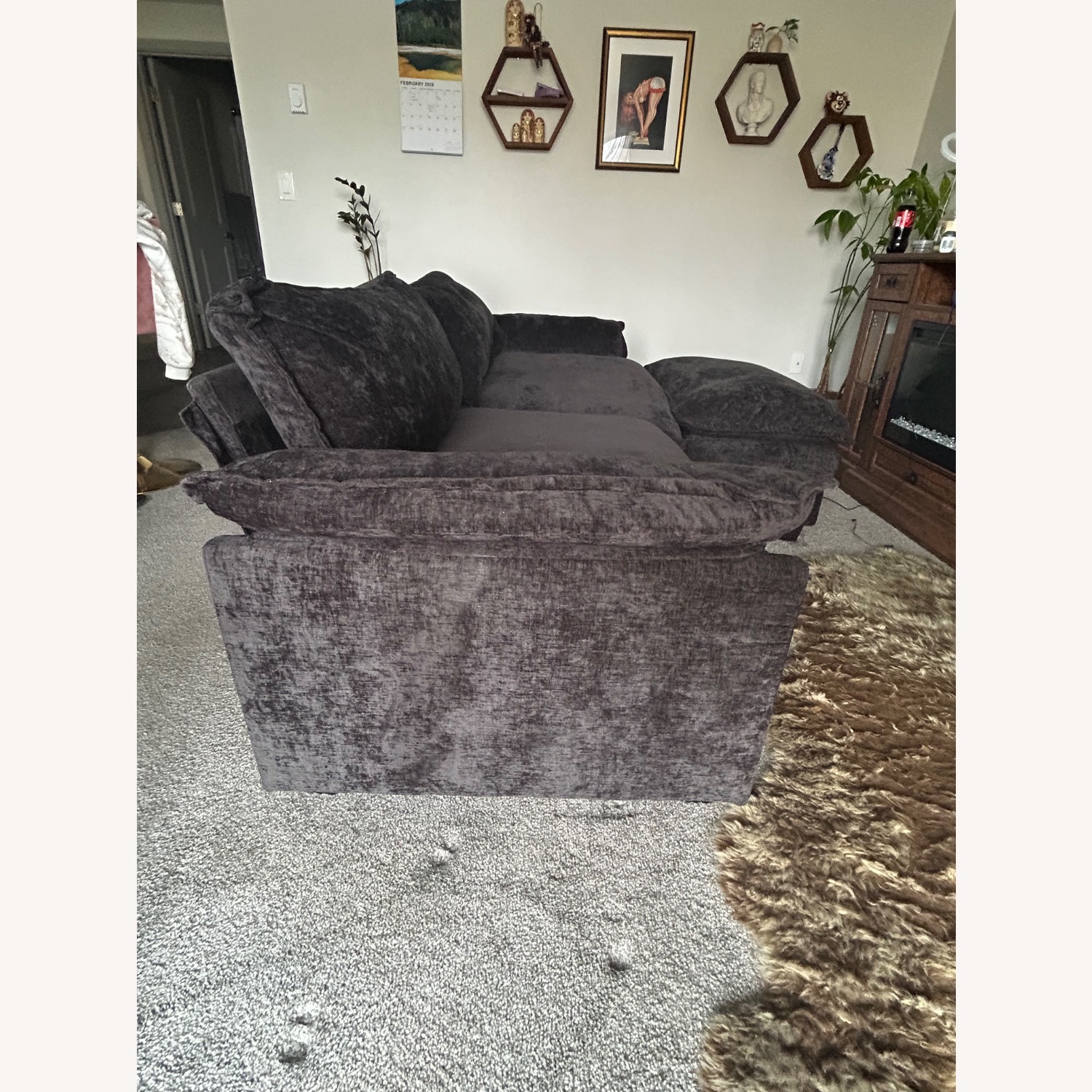 Avrilynn Sectional Sofa Black Chenille  85.4”  - image-2