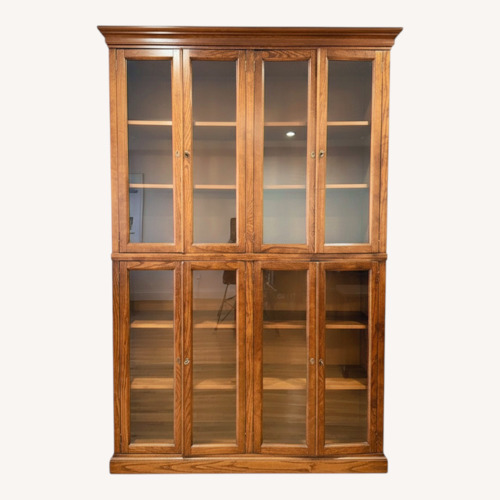 Used Crate & Barrel Dark Brown Wood Wall Unit for sale on AptDeco