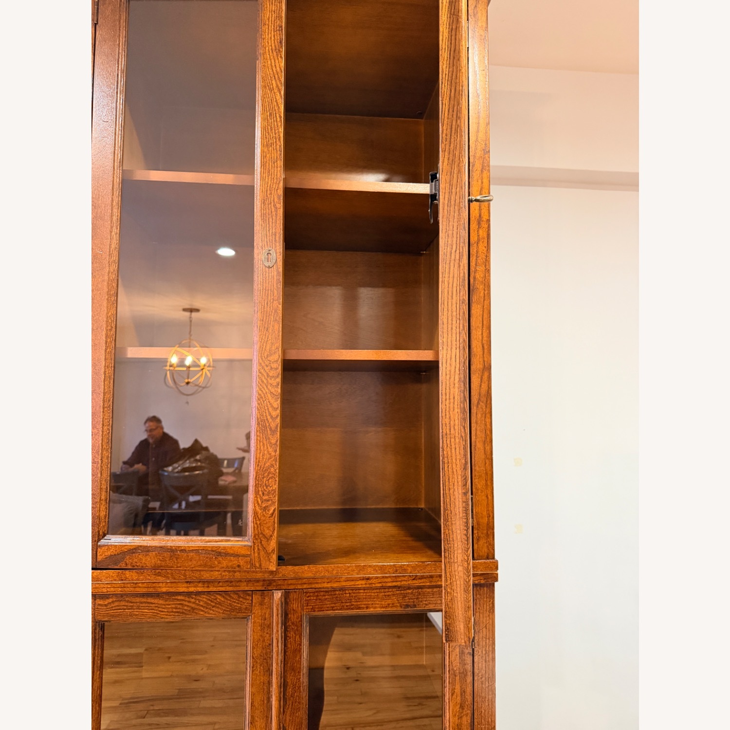 Crate & Barrel Dark Brown Wood Wall Unit - image-3