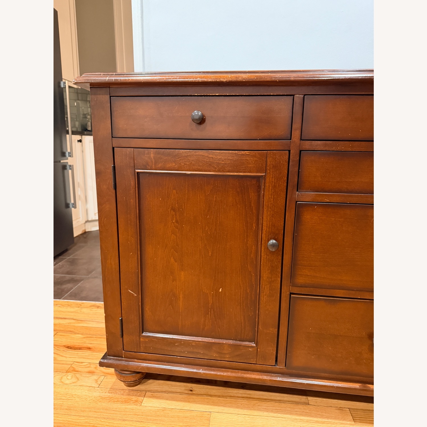 Pottery Barn Dark Brown Wood Sideboard - image-1