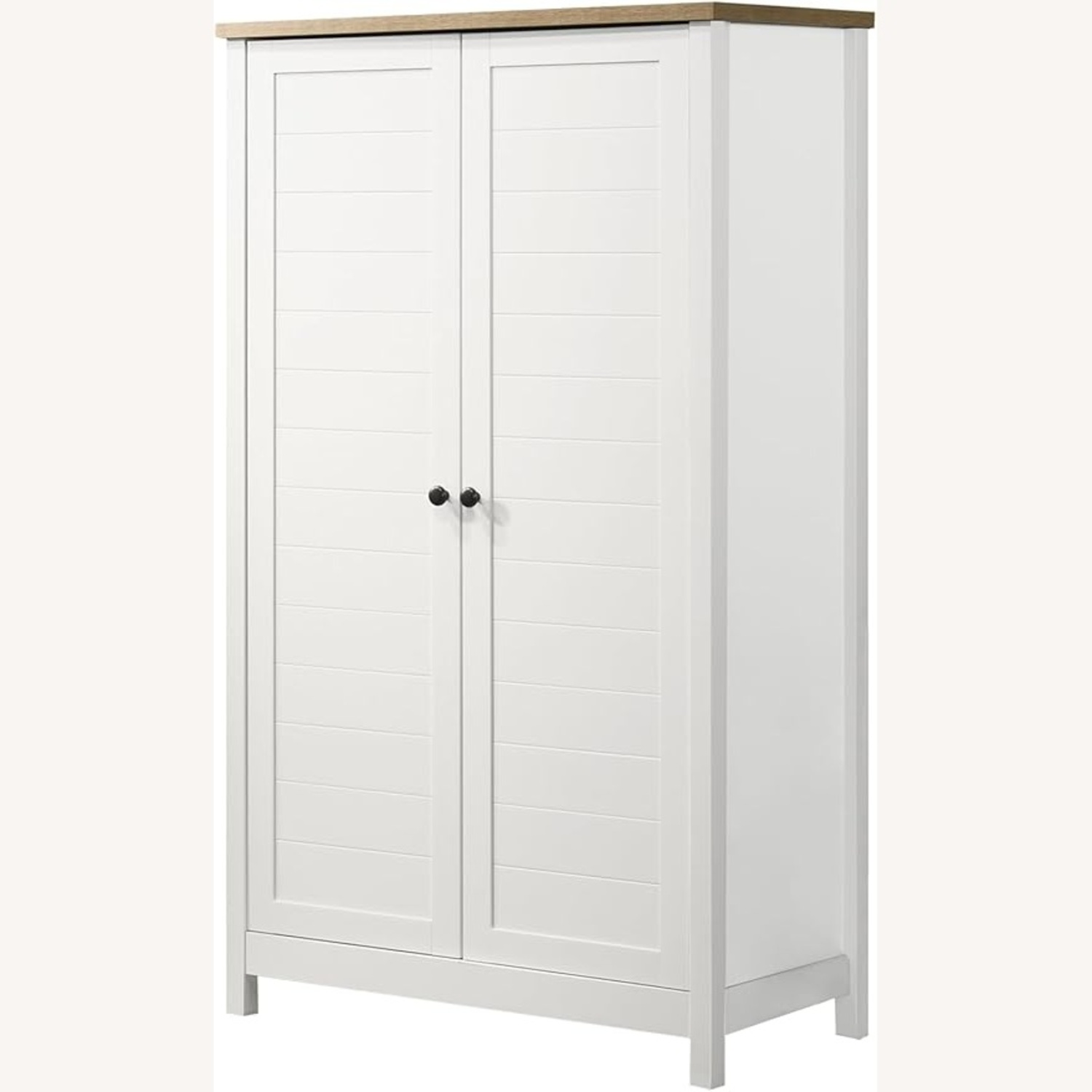 White Wood Armoire - image-5