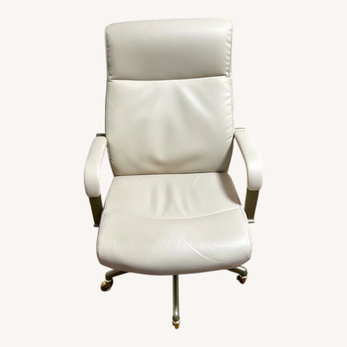 Used Natural Faux Leather Office Chair for sale on AptDeco