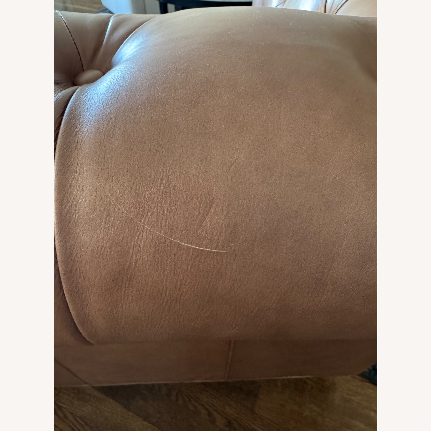 Pottery Barn Chesterfield Brown Leather Sofa - image-8