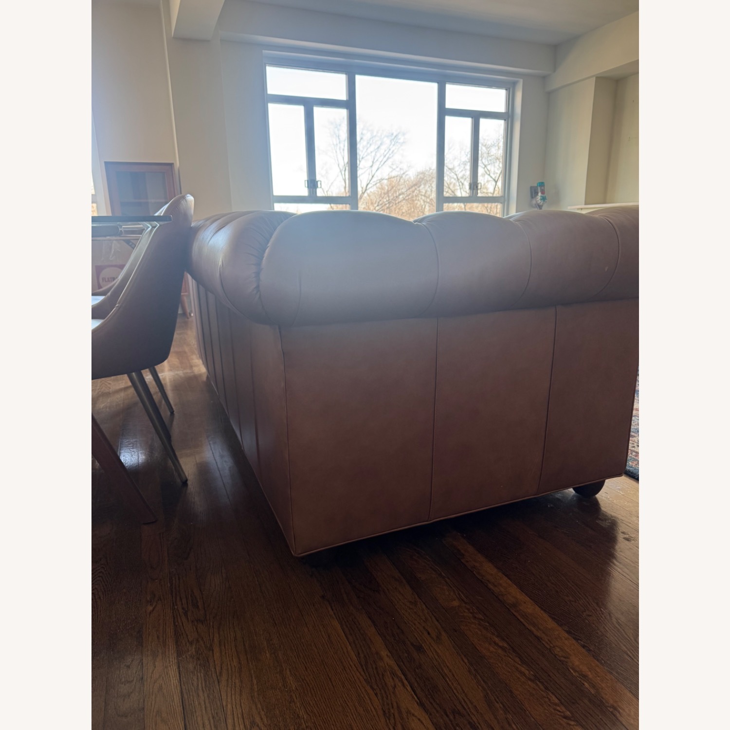 Pottery Barn Chesterfield Brown Leather Sofa - image-11