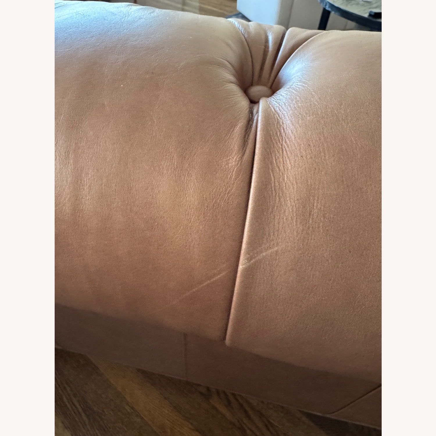 Pottery Barn Chesterfield Brown Leather Sofa - image-7