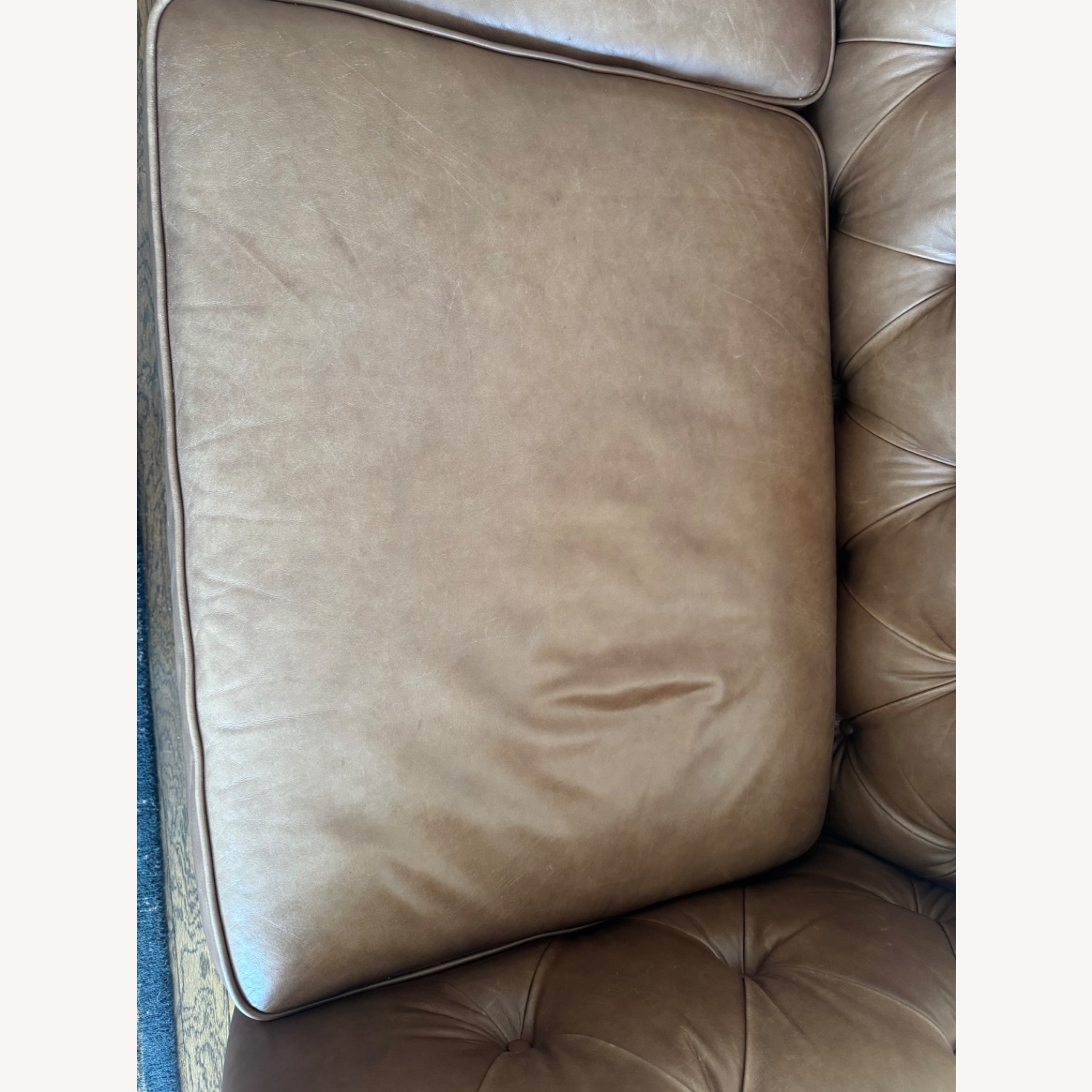 Pottery Barn Chesterfield Brown Leather Sofa - image-4