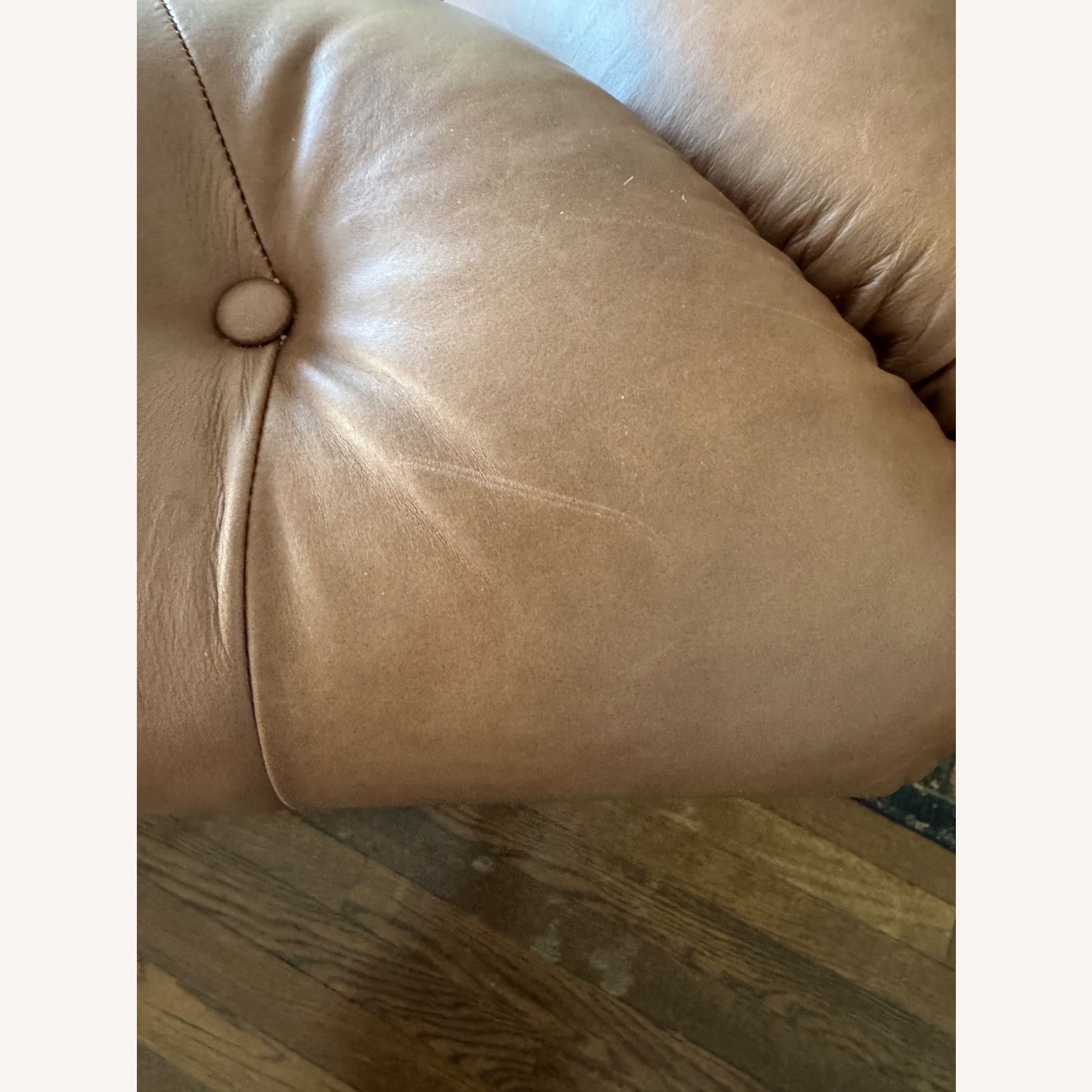 Pottery Barn Chesterfield Brown Leather Sofa - image-6