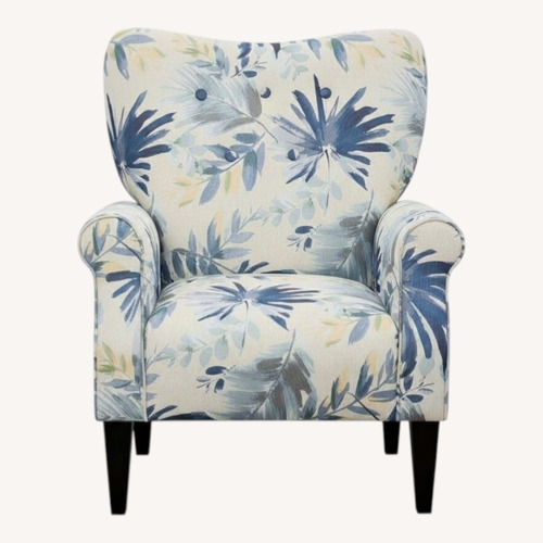 Used Blue Wood Armchair for sale on AptDeco