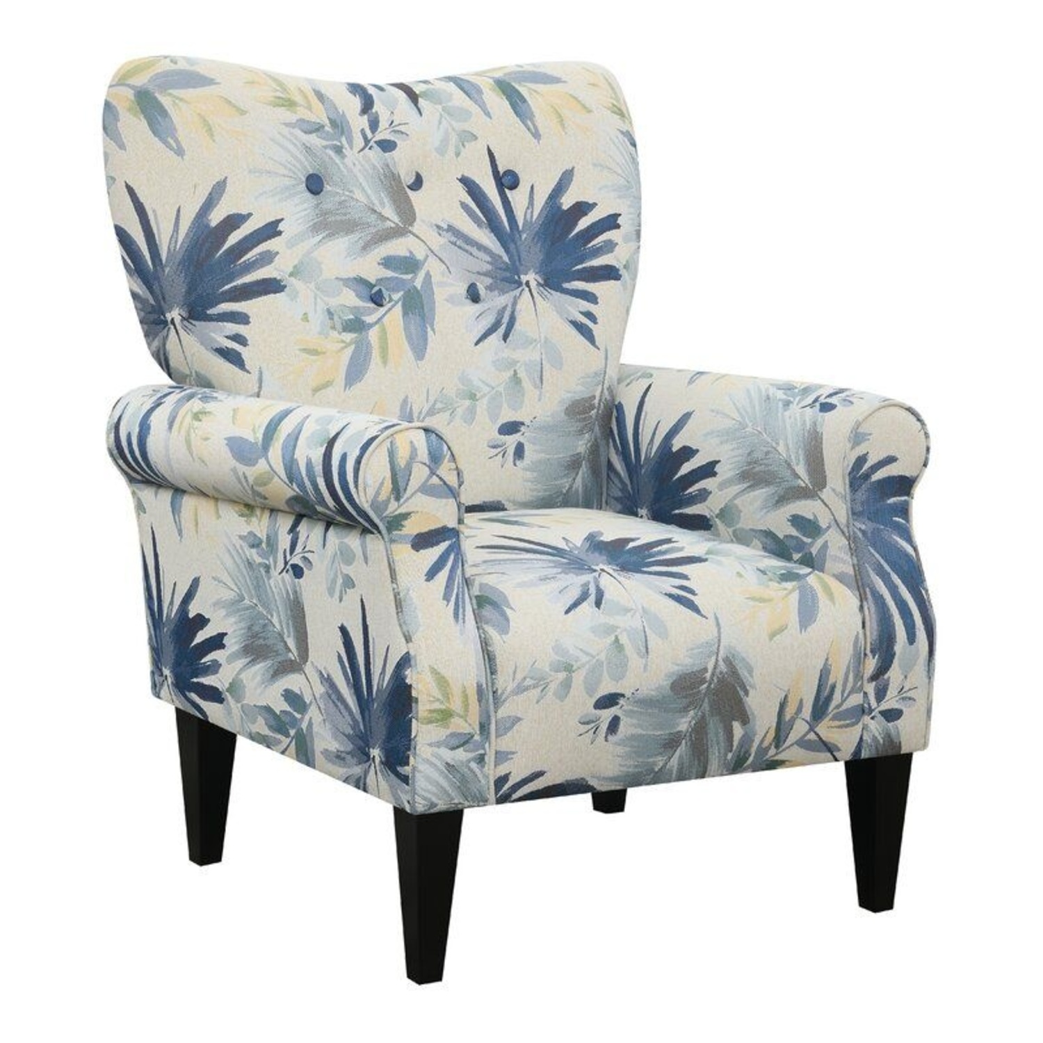 Blue Wood Armchair - image-4