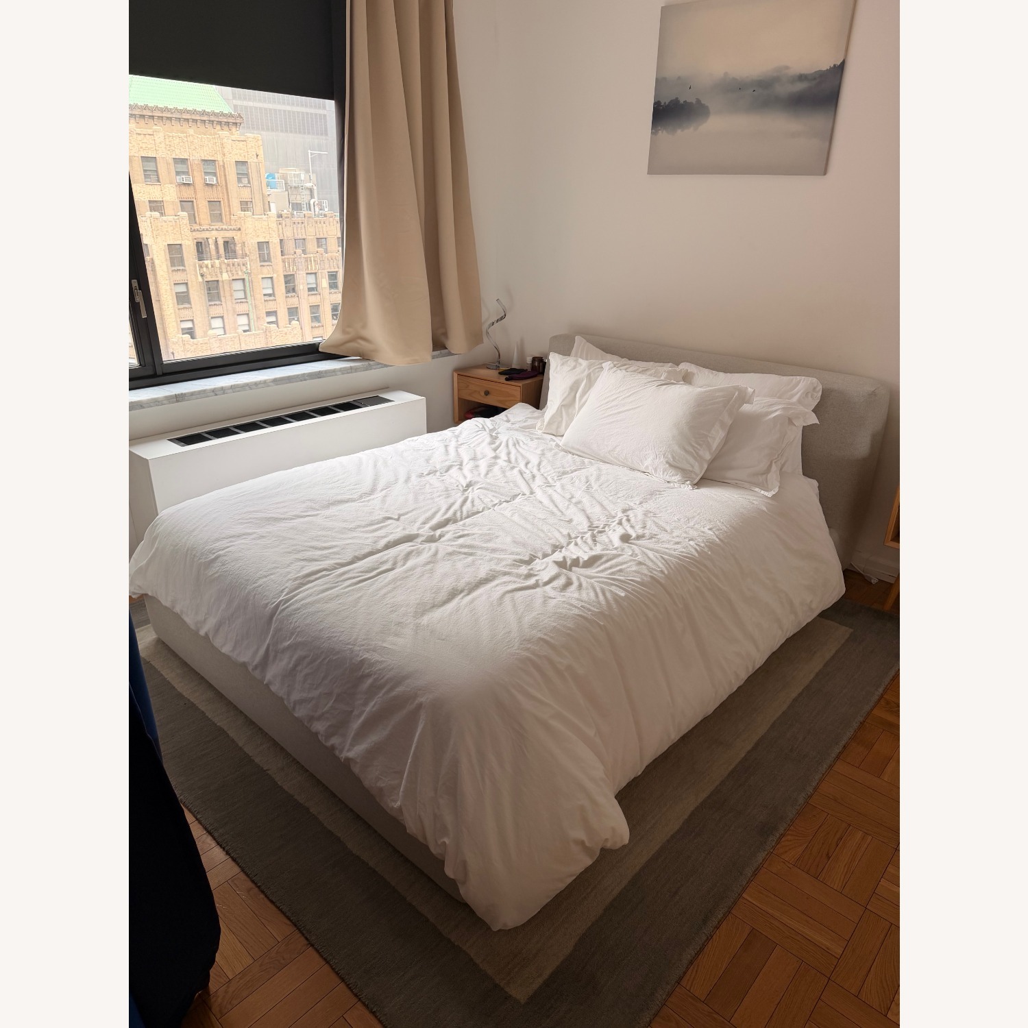 EQ3 Cello Light Gray Queen Bed with Storage - image-6