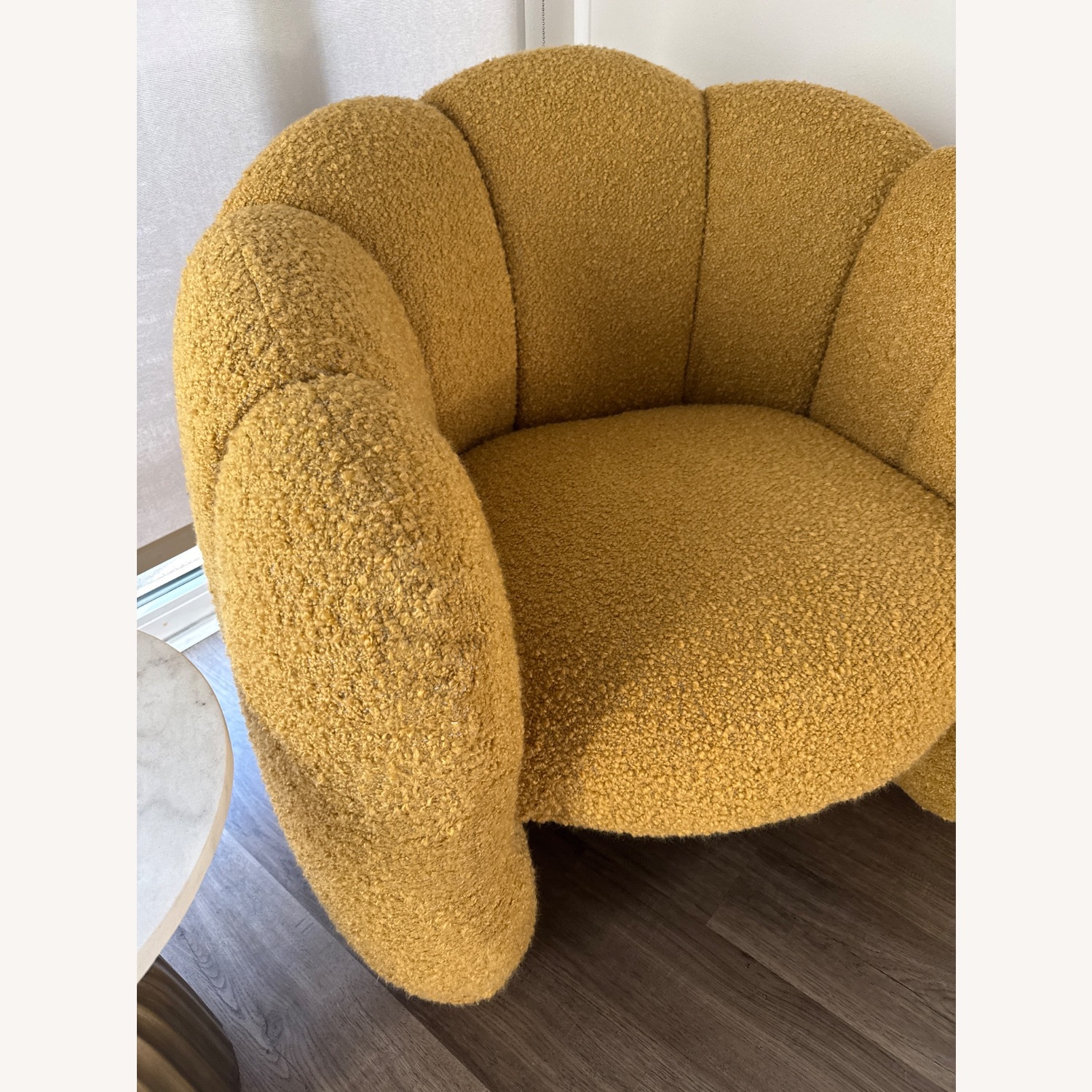 Gold Velvet Accent Chair - image-4