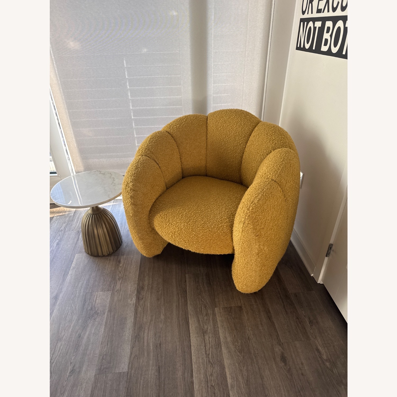 Gold Velvet Accent Chair - image-2