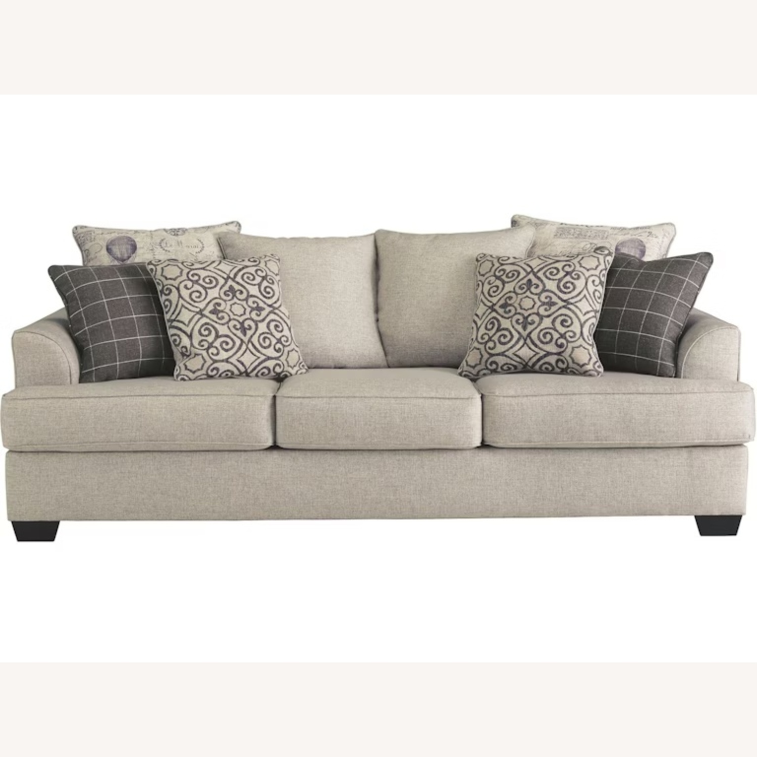 Ashley Furniture Light Gray Fabric 3+ Seater Sofa - image-4