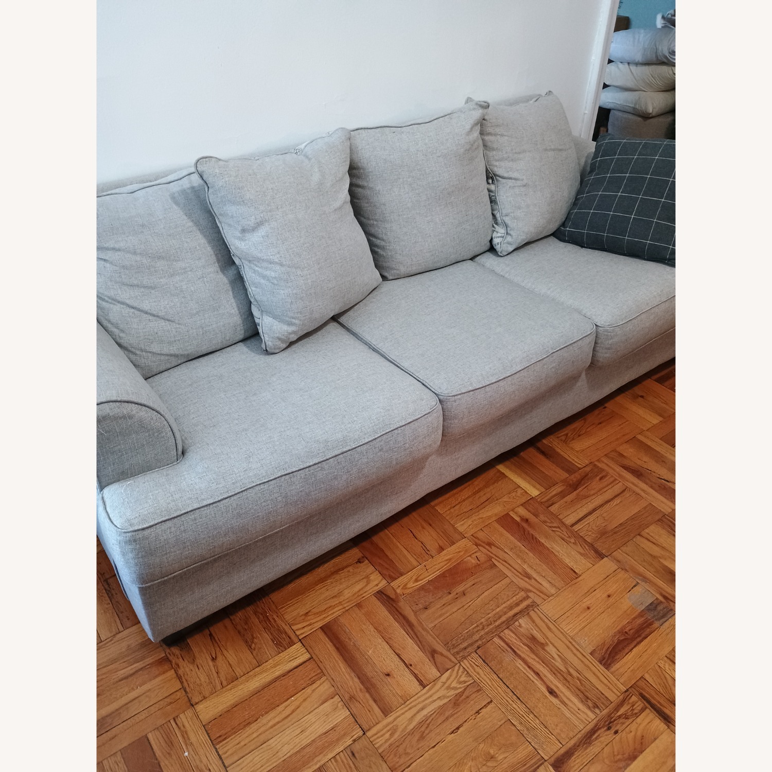 Ashley Furniture Light Gray Fabric 3+ Seater Sofa - image-2