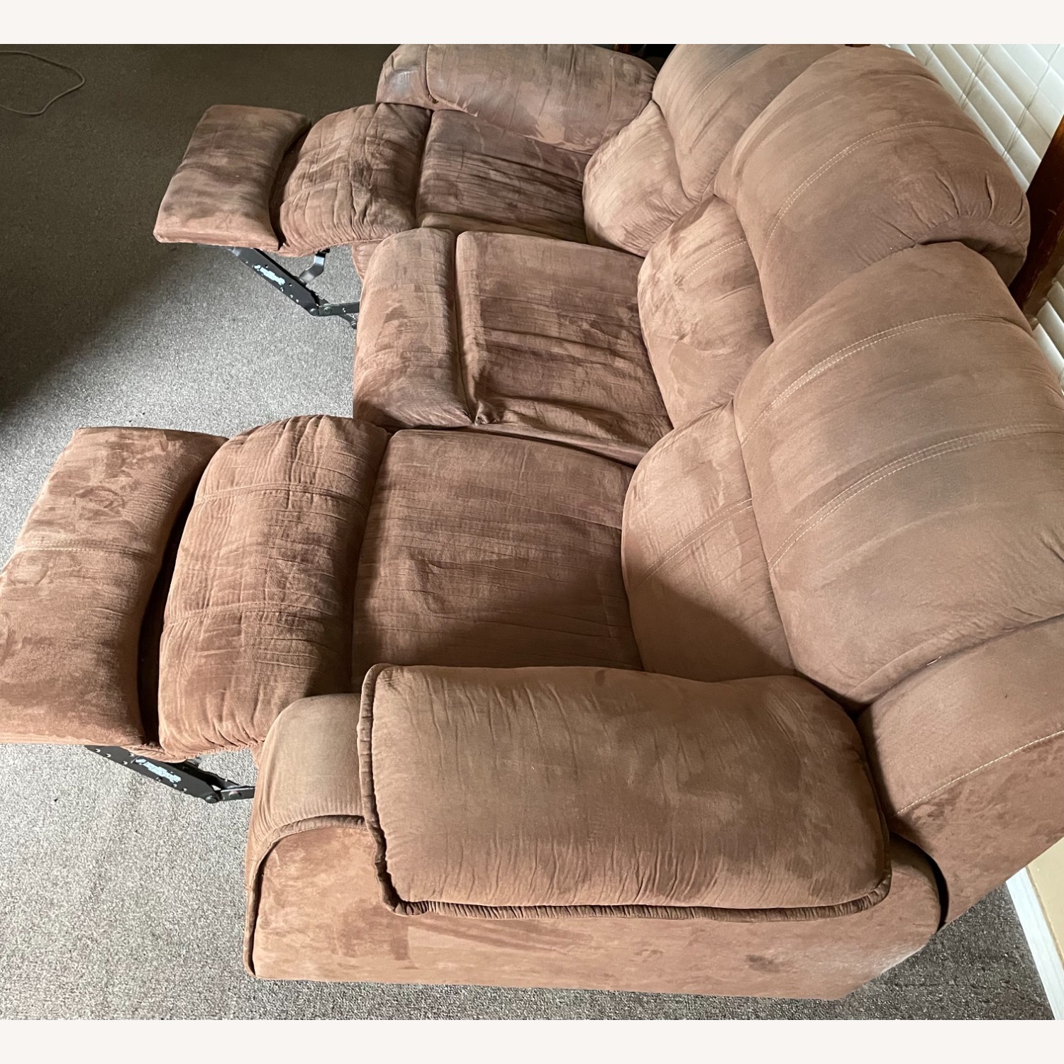 Dark Brown Loveseat - image-2