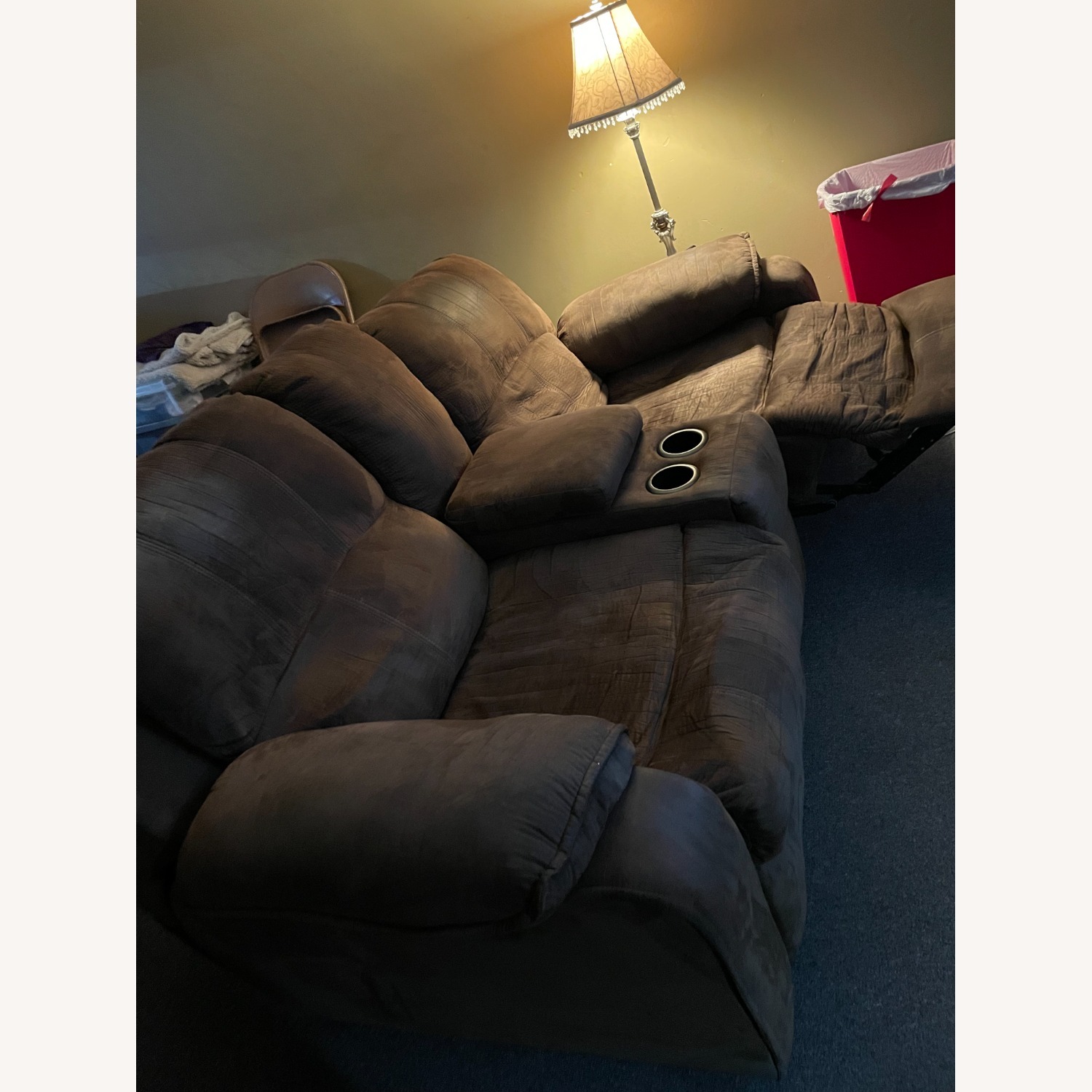 Dark Brown Loveseat - image-4