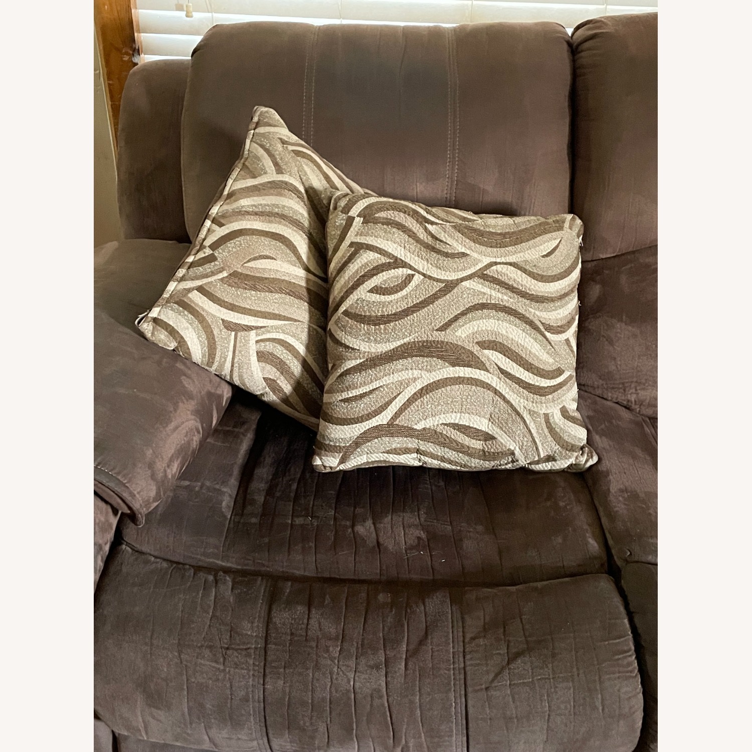 Dark Brown Loveseat - image-3