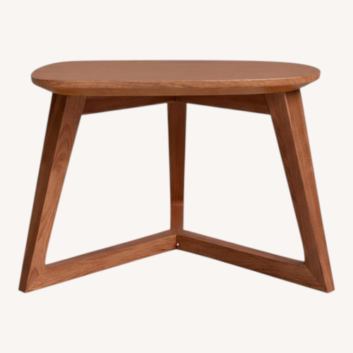 Used Fischer Dark Brown Wood Side Table for sale on AptDeco